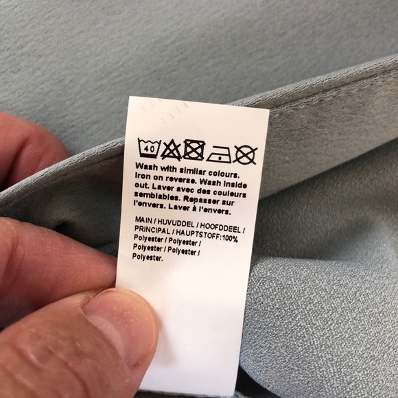 River Island Long Open Front Gray Silver Duster - Picture 13 of 14